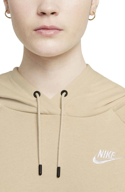 Shop Nike Sportswear Essential Pullover Fleece Hoodie In Rattan/ White