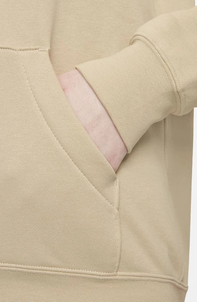 Shop Nike Sportswear Essential Pullover Fleece Hoodie In Rattan/ White