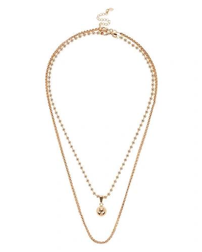 Shop Jordan Road Jewelry Saddle Layered Chain Necklace In Gold