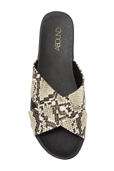 Abound Skylar Cross Band Flat In Black White Snake Pu ModeSens