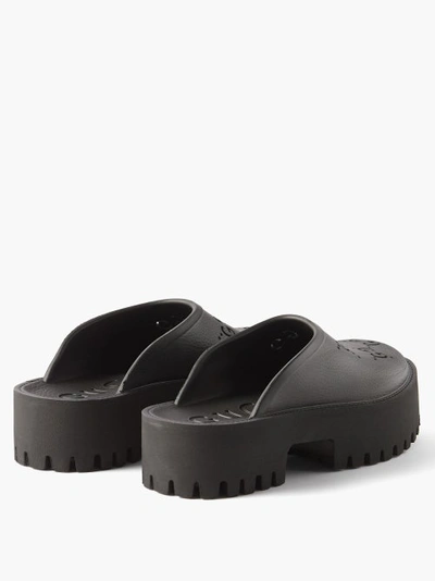 GG PLATFORM PERFORATED G 55 SANDAL BLACK IP FOAM