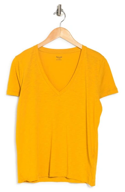 Shop Madewell V-neck Short Sleeve T-shirt In Golden Apple