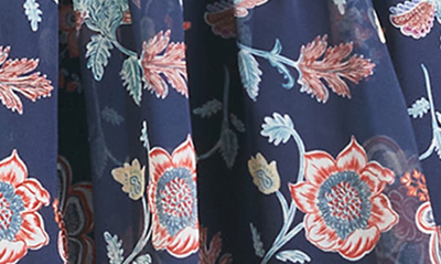 Shop Sachin & Babi Lola Floral Print Chiffon Babydoll Dress In Eastern Gouache Botanical