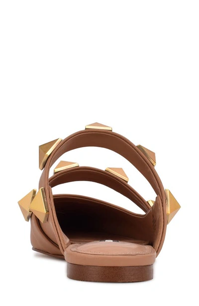 Nine West Dua Pointed Toe Flat In Medium Natural Leather
