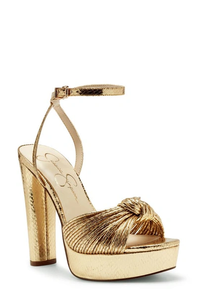 Shop Jessica Simpson Immie Platform Sandal In Gold