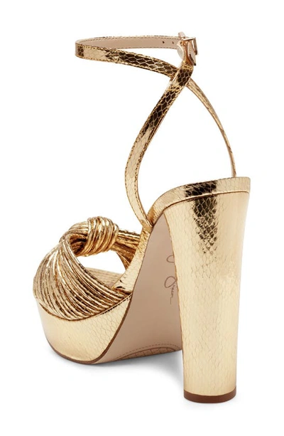 Shop Jessica Simpson Immie Platform Sandal In Gold