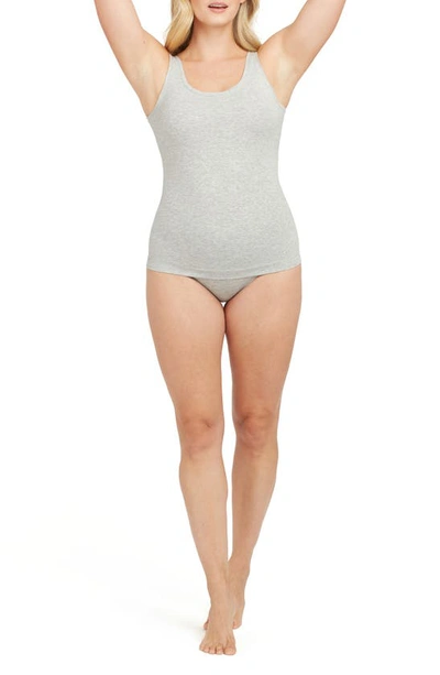 Shop Spanx Smoothing Tank In Heather Grey