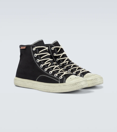 Shop Acne Studios Ballow High Tumbled M Sneakers In Black/off White