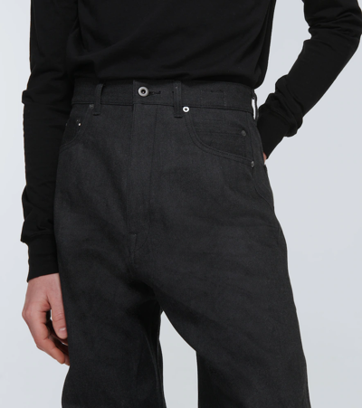 Shop Rick Owens Geth Flared Jeans In Black