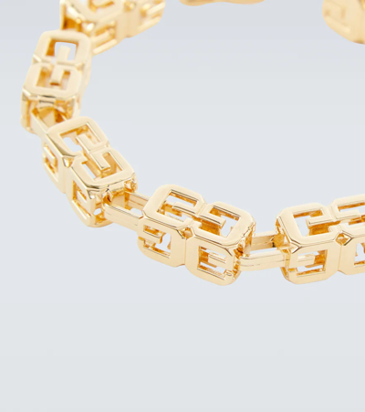 Shop Givenchy G Cube Gold Tone Bracelet In Golden Yellow