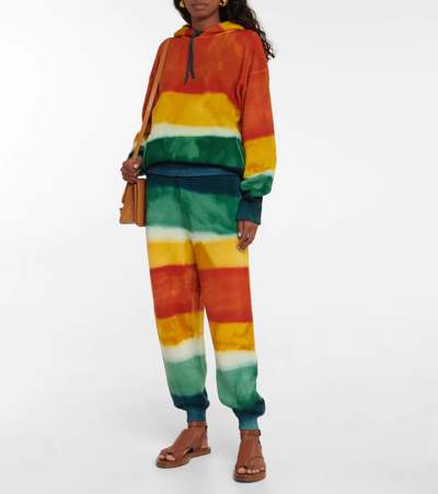 Shop Alanui Paradise Striped Hoodie In Multicolor