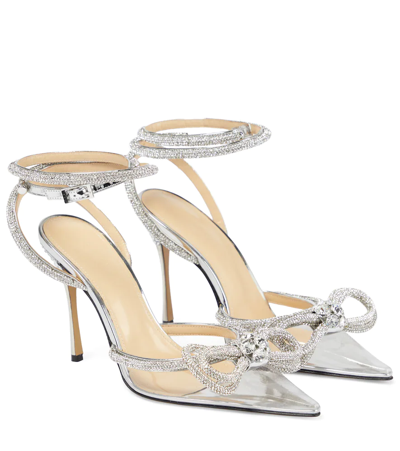 Shop Mach & Mach Double Bow Embellished Pumps In Transparent