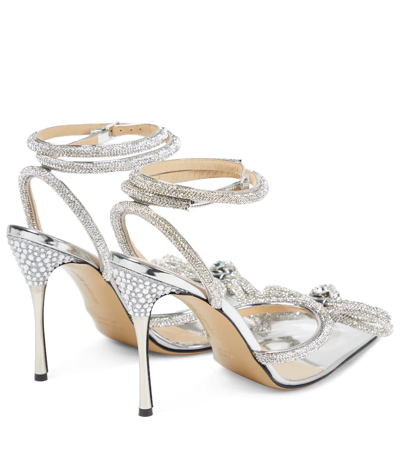 Mach&mach 120 Crystal Embellished Double-bow Pumps In Transparent