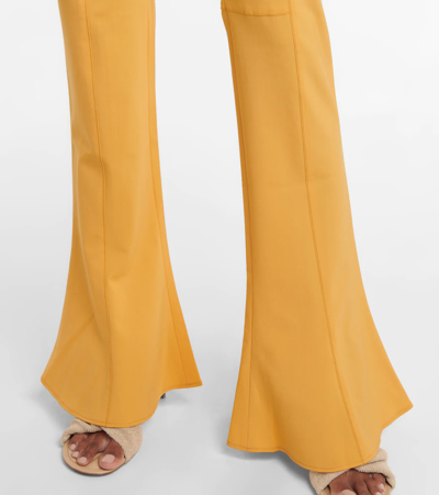 Shop Jacquemus Le Pantalon Tangelo Wool-blend Pants In Orange