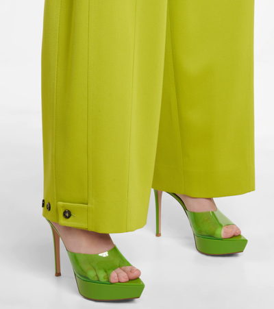 Shop Gianvito Rossi Betty Pvc And Patent Leather Sandals In Kiwi