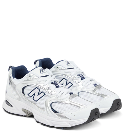 Shop New Balance 530 Mesh Sneakers In White/natural Indigo