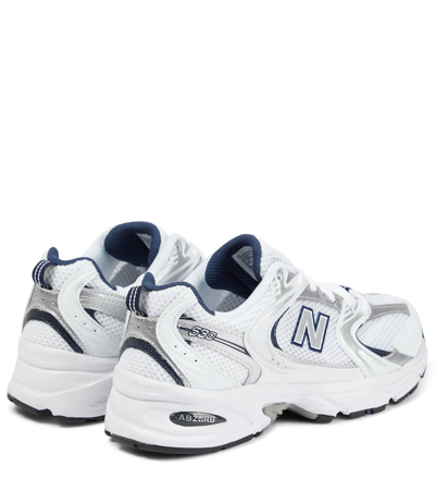 Shop New Balance 530 Mesh Sneakers In White/natural Indigo