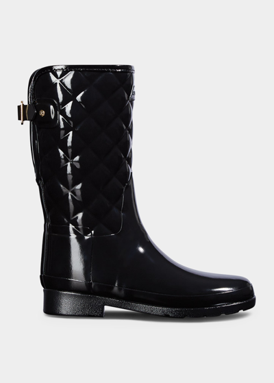 Shop Hunter Quilted Rubber Short Riding Boots In Black