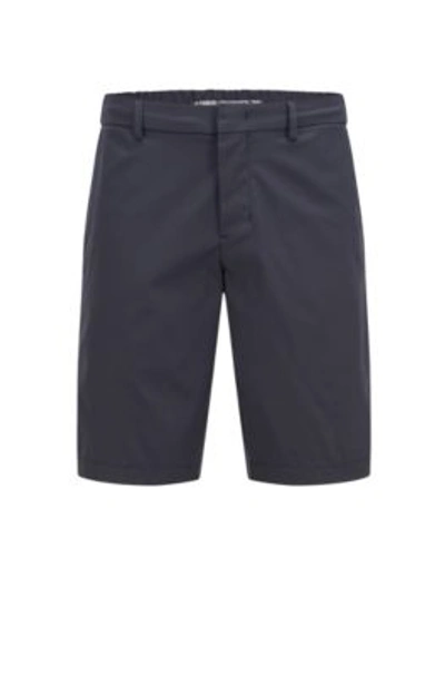 Hugo Boss Slim fit Shorts In Water repellent Stretch Twill In Dark