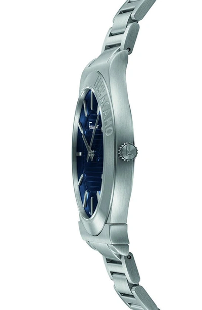 Shop Ferragamo Gancini Bracelet Watch, 41mm X 7mm In Steel