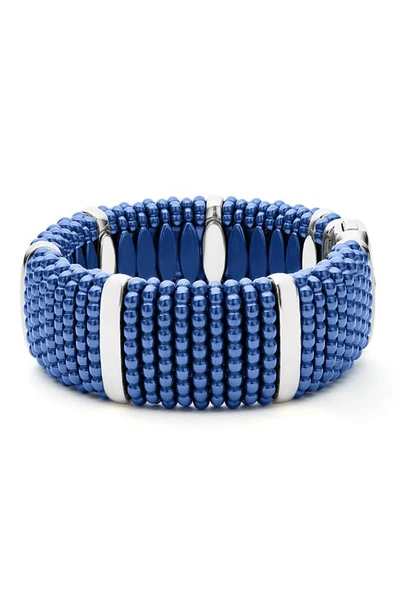 Shop Lagos Blue Caviar Rope Bracelet In Ultramarine