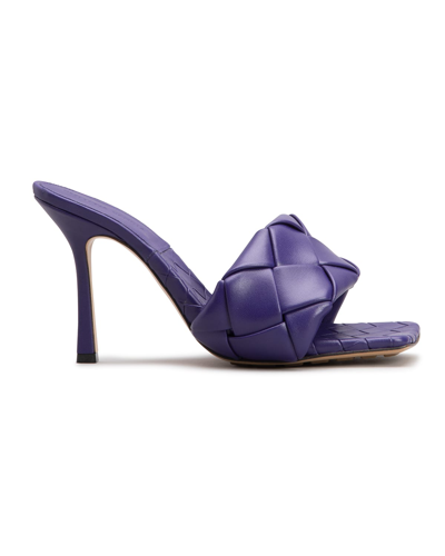 Shop Bottega Veneta The Lido Sandals In Dark Purple