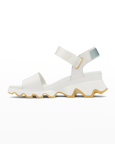 Shop Sorel Kinetic Platform Wedge Sandals In Sea Salt Gum