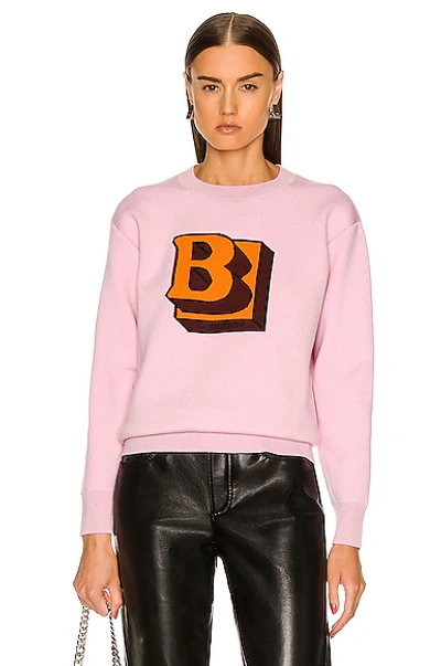Shop Burberry Kyra Sweater In Pale Candy Pink