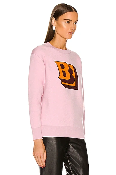 Shop Burberry Kyra Sweater In Pale Candy Pink