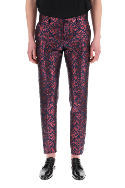 Shop Dolce & Gabbana Lurex Jacquard Trousers In Mixed Colours