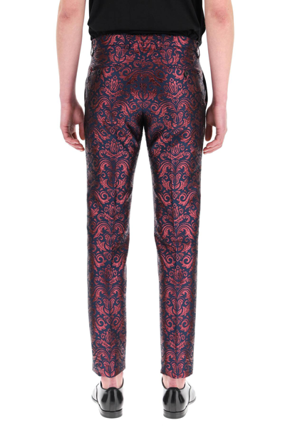 Shop Dolce & Gabbana Lurex Jacquard Trousers In Mixed Colours