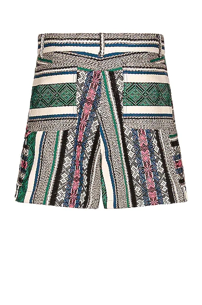 Shop Sacai Rug Jacquard Shorts In Multi