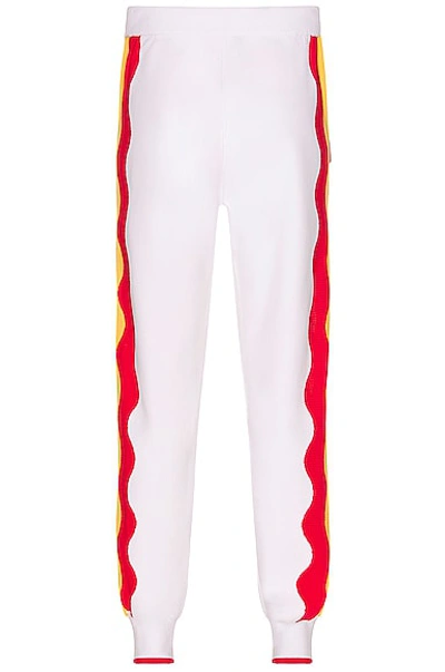 Shop Casablanca Track Pants In White & Red