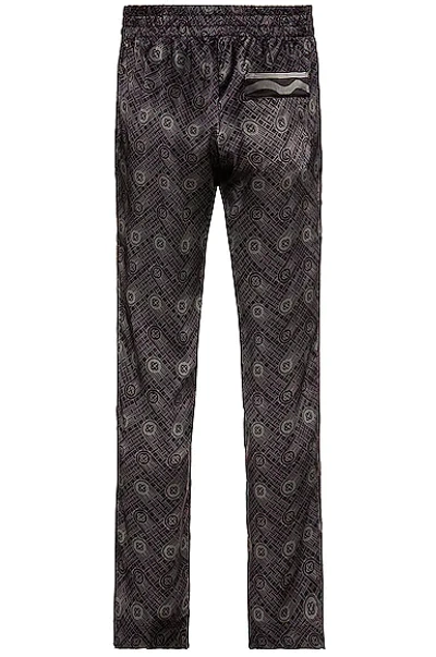 Shop Casablanca Pyjama Silk Trouser In Black Ping Pong Monogram