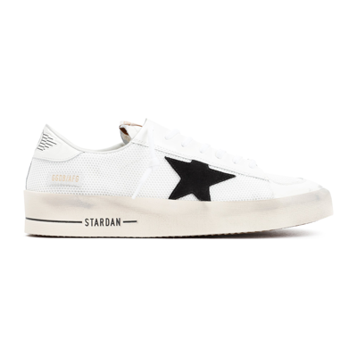 Shop Golden Goose Stardan Leather Sneakers Shoes In White