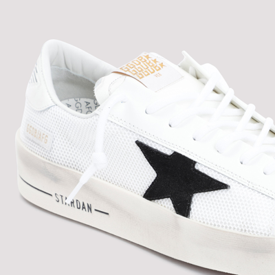 Shop Golden Goose Stardan Leather Sneakers Shoes In White
