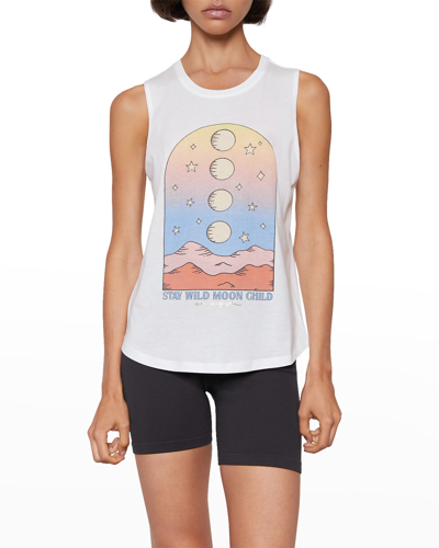 Shop Spiritual Gangster Stay Wild Muscle Tank Top In Stone