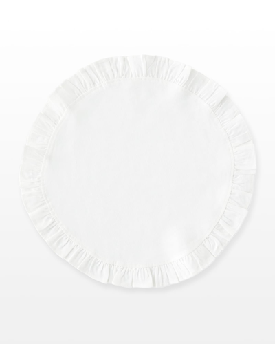 Shop Arte Italica White Round Ruffle Placemat