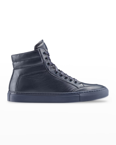 Shop Koio Men's Primo Tonal Leather High-top Sneakers In Space