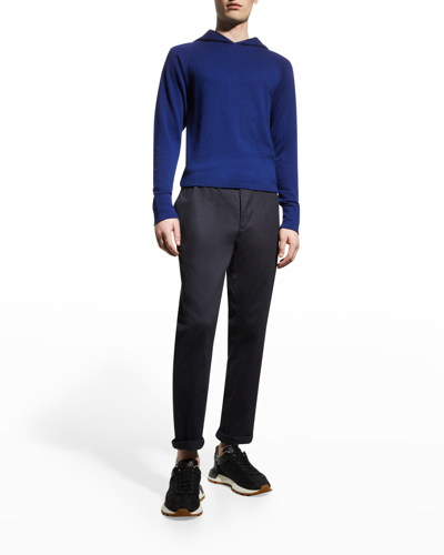 Shop Active Cashmere For Neiman Marcus Men's Cashmere Hoodie In Admiral