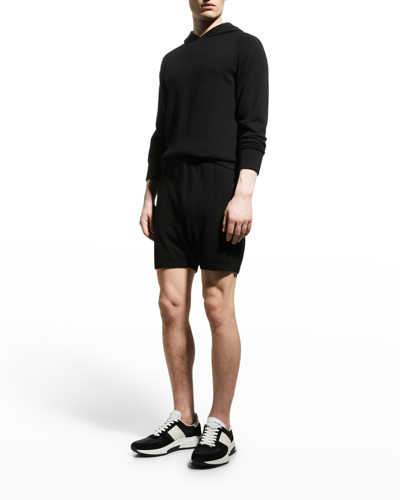 Shop Active Cashmere For Neiman Marcus Men's Cashmere Hoodie In Black