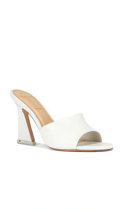 Black Suede Studio Nadya Tilt-heel Mule Sandals In White