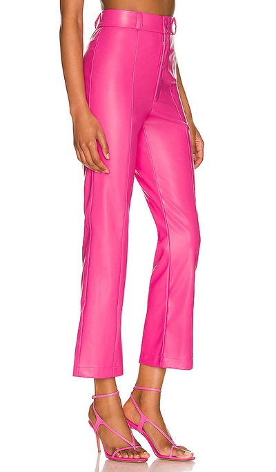 Bardot Polly Vegan Leather Pant In Hot Pink