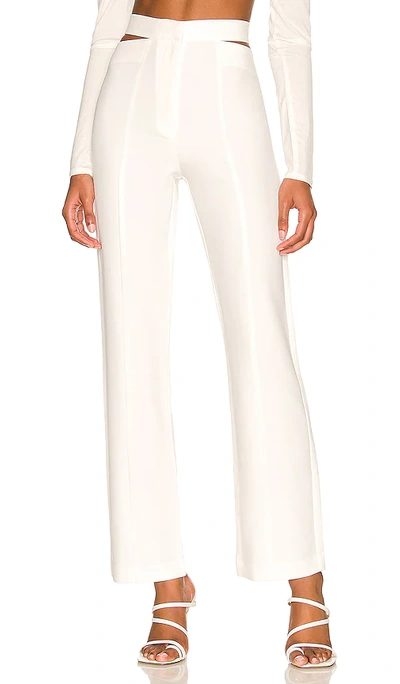 Shop Bardot Kylie Cut Out Pant In Ivory