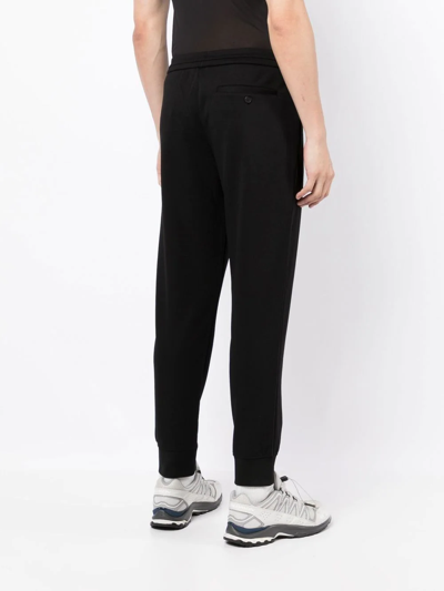 Shop Armani Exchange Logo-print Track Pants In Black