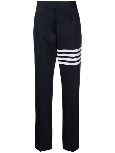 Shop Thom Browne 4-bar Stripe Tailored Trousers In Blue
