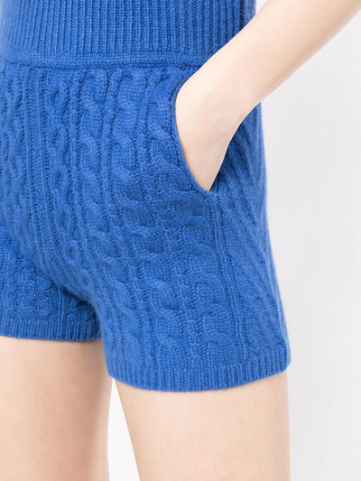 Shop Rag & Bone Cashmere Knitted Shorts In Blue