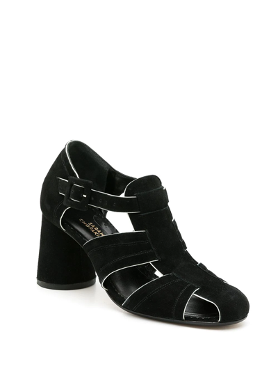Sarah Chofakian Austin Caged Pumps In Black