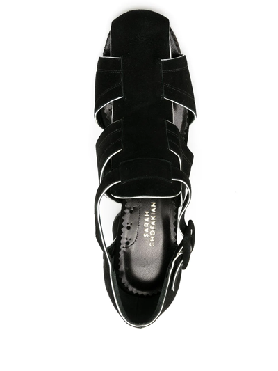Sarah Chofakian Austin Caged Pumps In Black