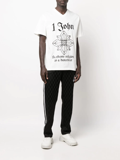 Shop John Richmond Hardcore Religion T-shirt In Weiss